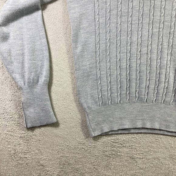 Vtg Isley Sweater Adult Medium Gray Embroidered Duck V Neck Flying Scotsman USA - Picture 5 of 15